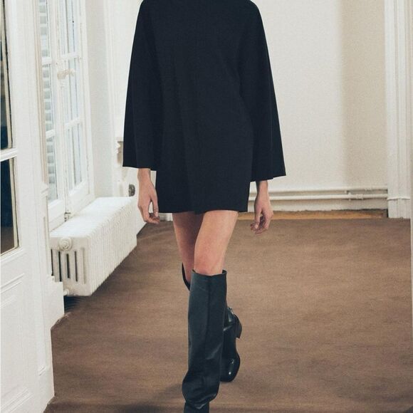 Never worn- NEW Elegant Black Dress by Zara in pristine condition - Picture 1 of 4